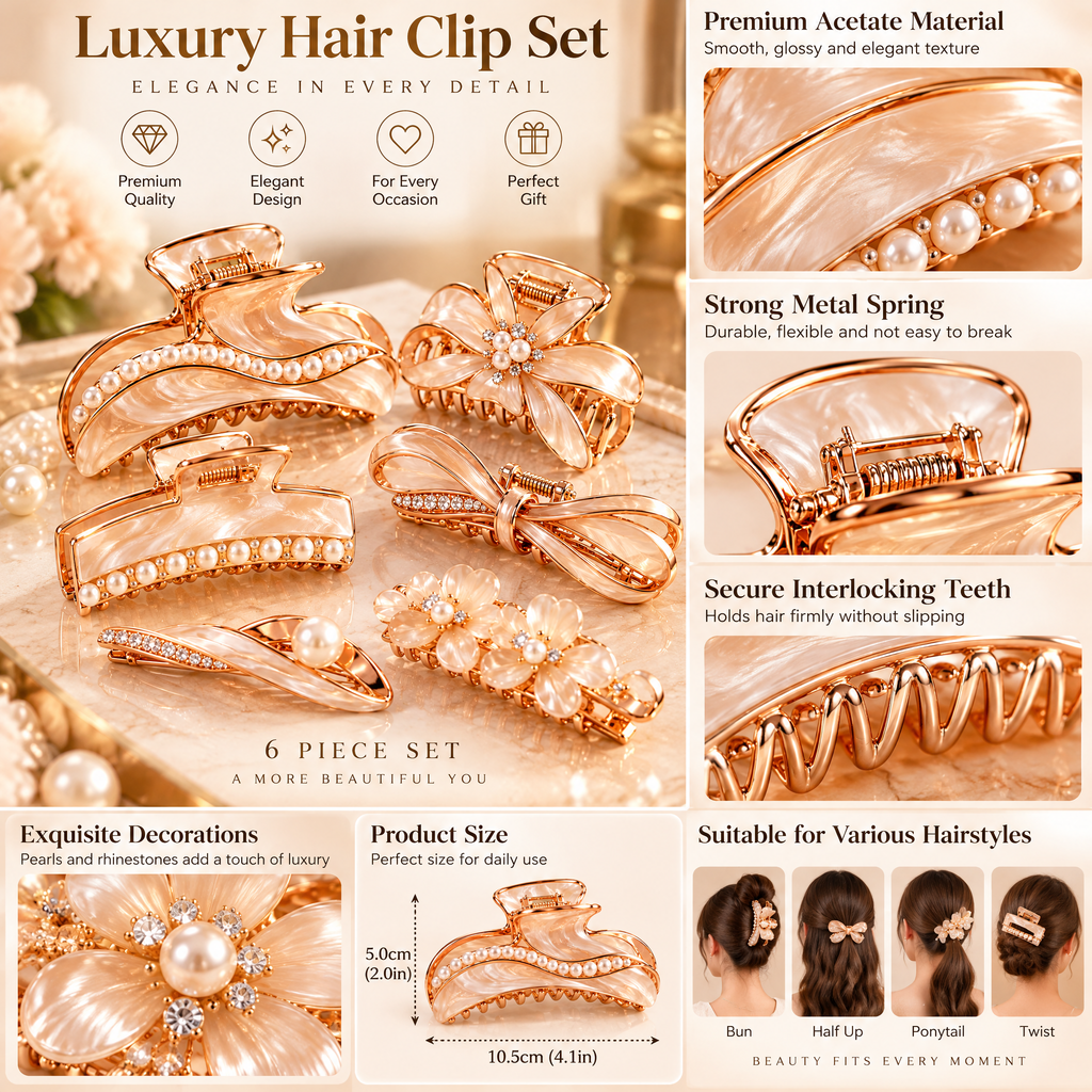 Belvuko Luxury Hair Clip Set detail image 2