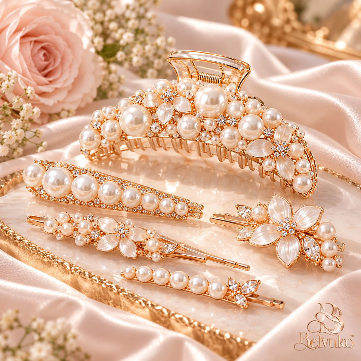 Belvuko Pearl Hair Accessories main image