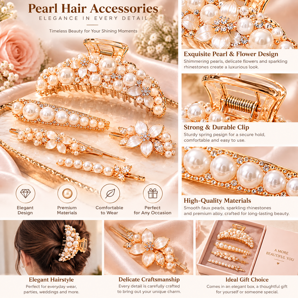 Belvuko Pearl Hair Accessories detail image 2