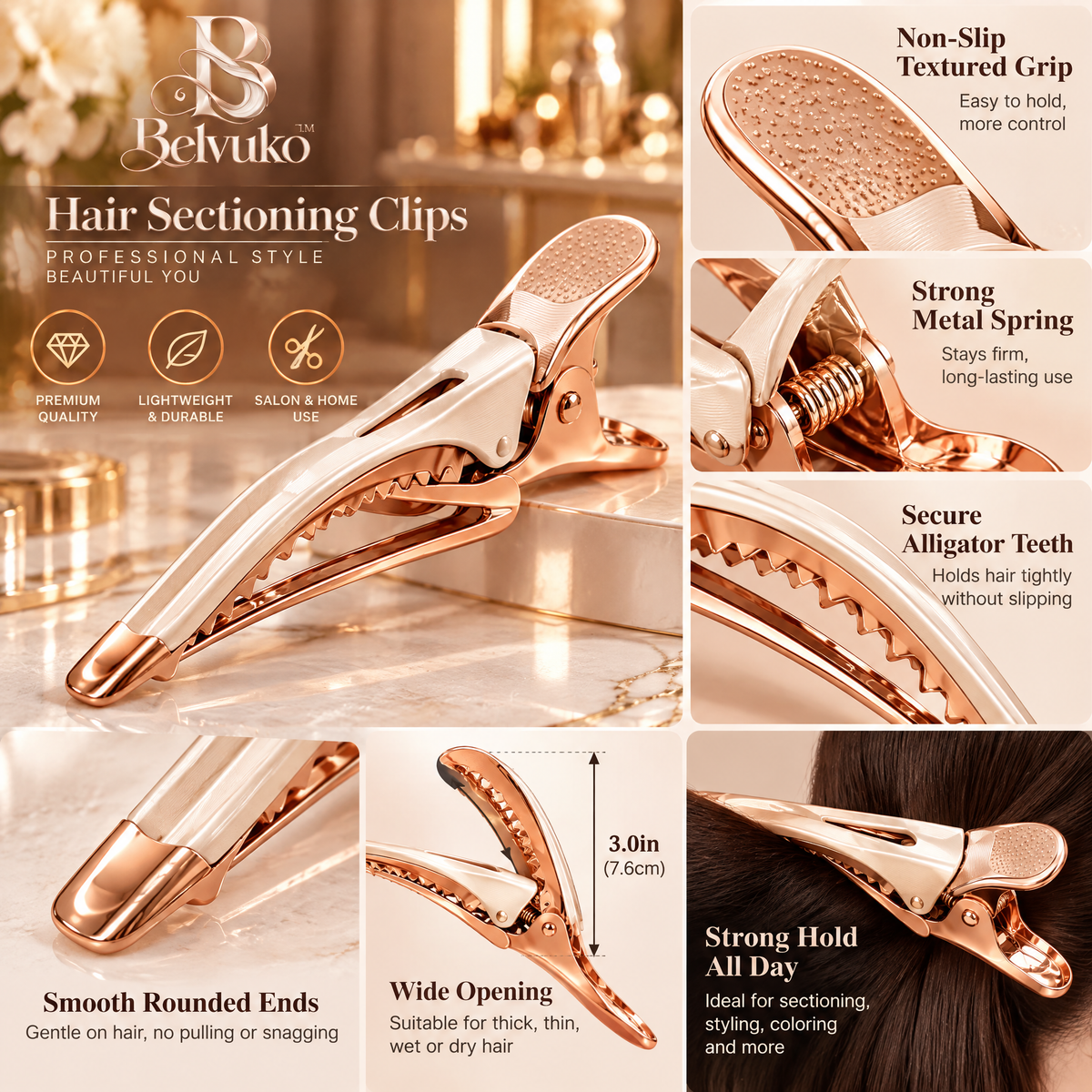 Belvuko Hair Sectioning Clips detail image 3