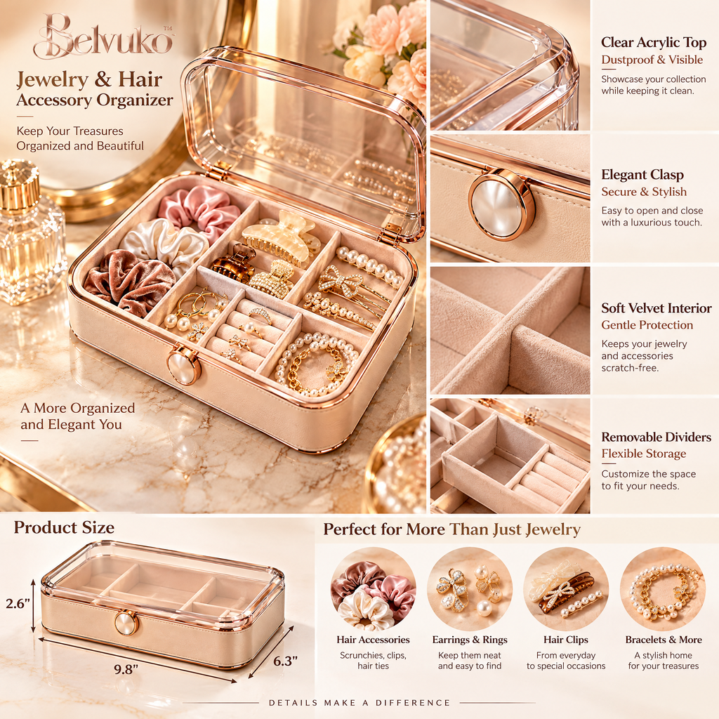Belvuko Jewelry & Hair Accessory Organizer detail image 2