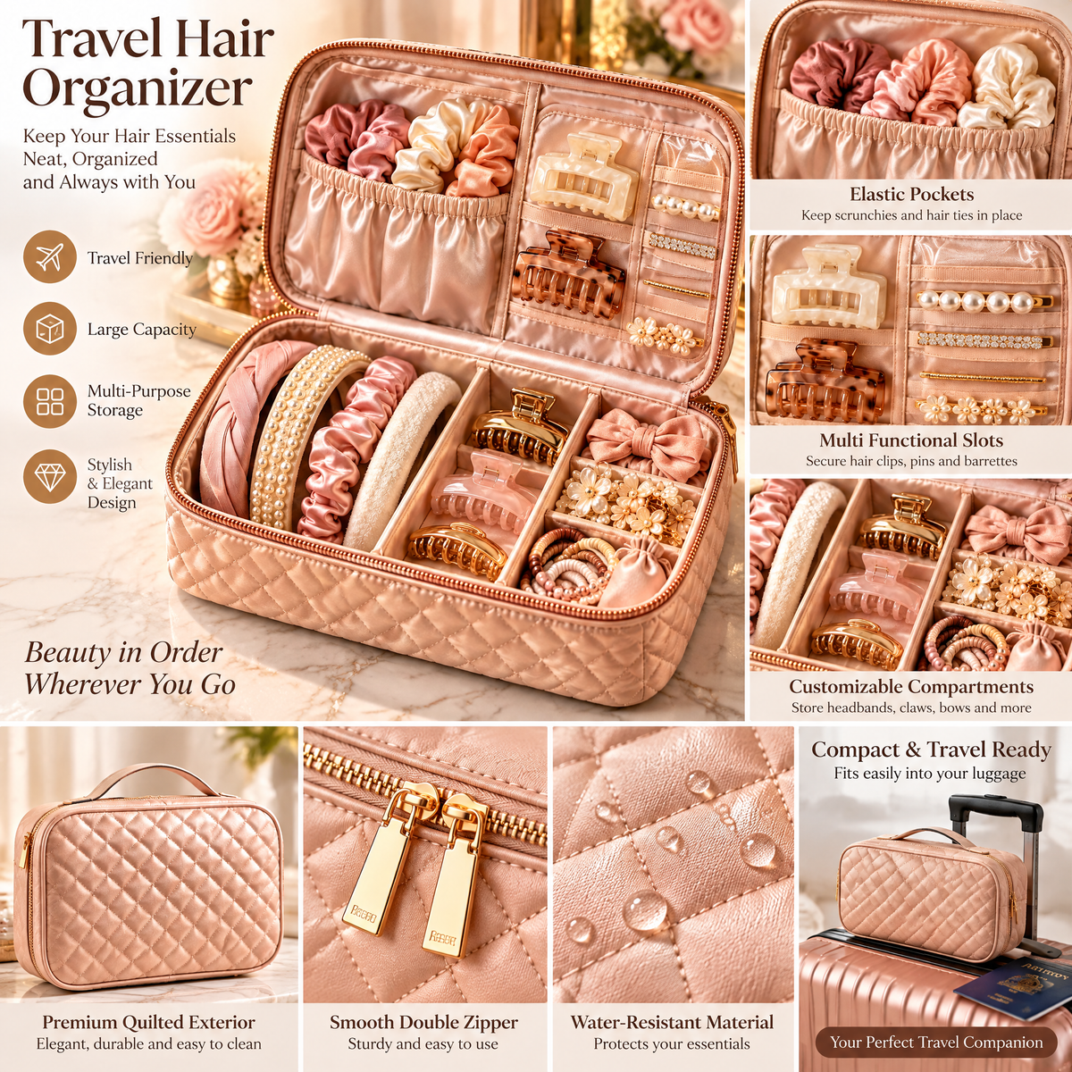 Belvuko Travel Hair Organizer detail image 4