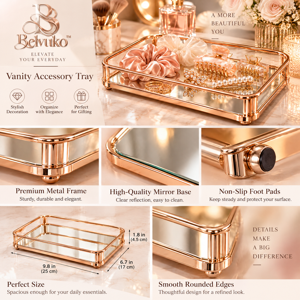 Belvuko Vanity Accessory Tray detail image 2