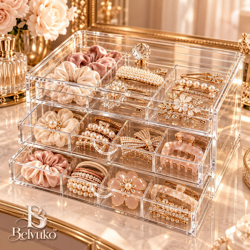 Belvuko Acrylic Hair Accessory Display Box main image