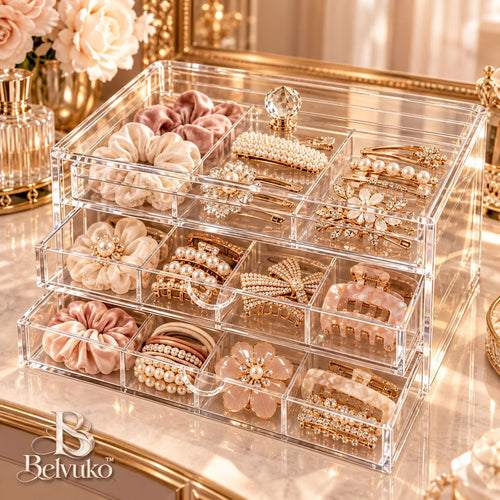 Belvuko Acrylic Hair Accessory Display Box main image